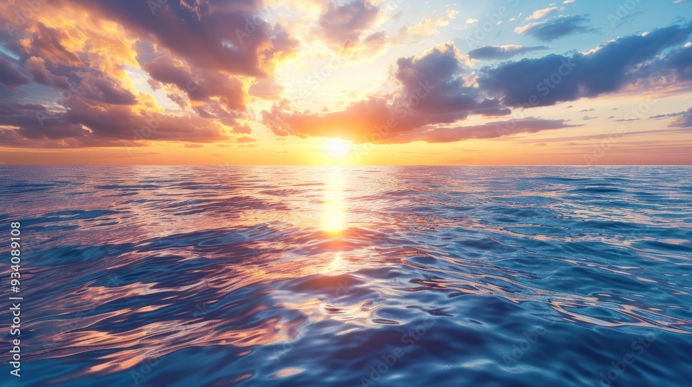 Fototapeta premium Sunset over the Ocean.