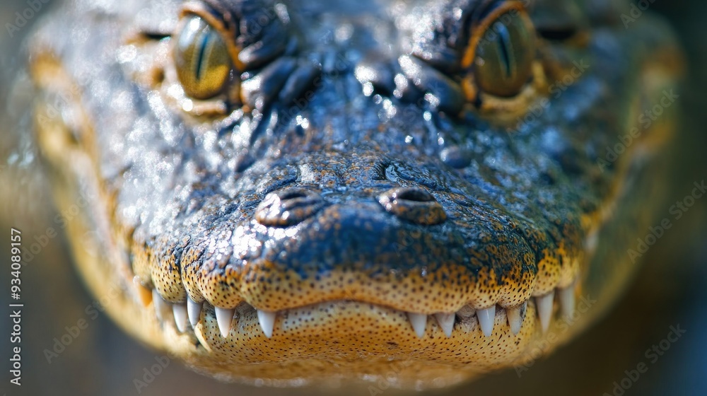Fototapeta premium Close Up of Alligator's Face