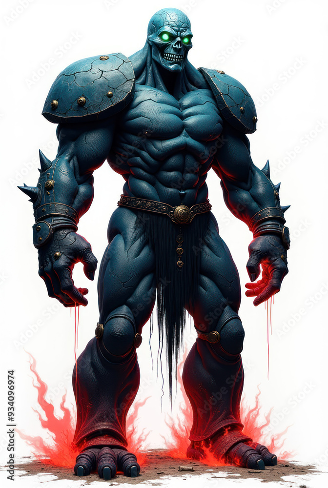 Φωτογραφία Luminous Golem in Dark Fantasy , dark fantasy aesthetic, high-detail illustration, epic fantasy artwork, character concept art, rich color palette, dark and gritty style