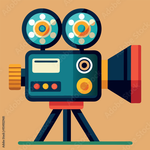 Movie Camera Vector Illustration