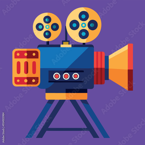 Movie Camera Vector Illustration