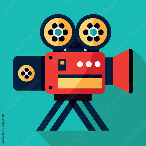 Movie Camera Vector Illustration