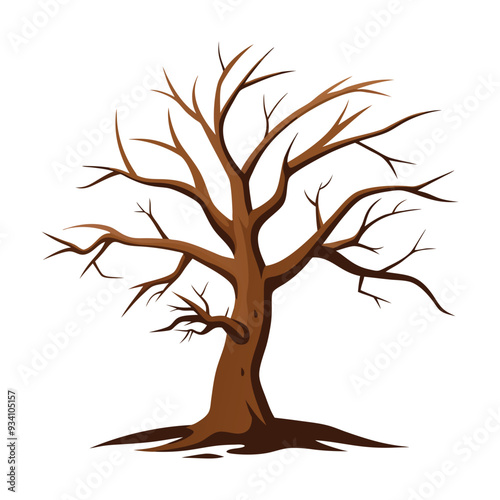 Dead tree illustration vector design