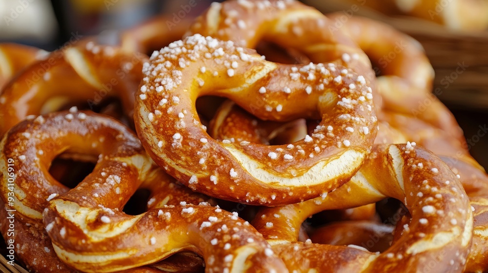 The national cuisine of Germany: German salted pretzels. The national cuisine of Germany: German salted pretzels.