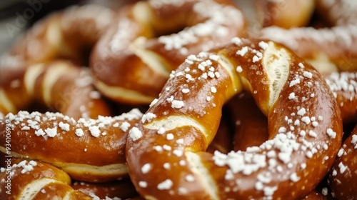 The national cuisine of Germany: German salted pretzels.