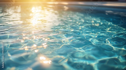 Sunlit Turquoise Pool with Gentle Reflections photo