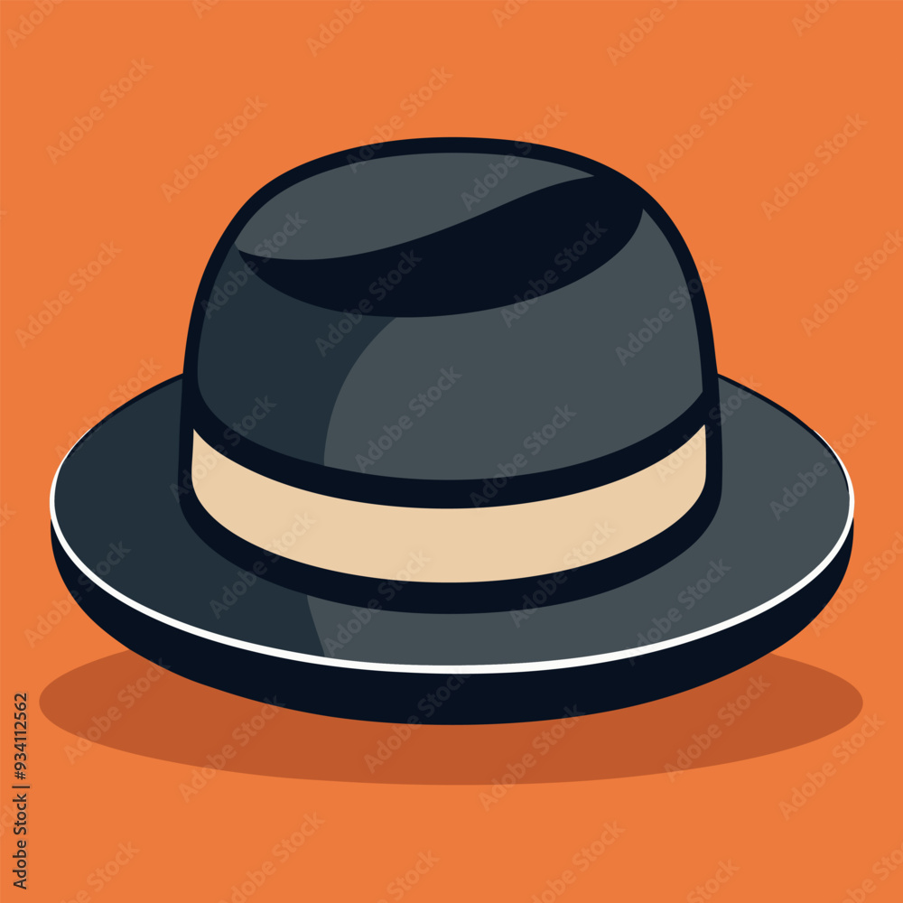 Old Bowler Hat Vector Illustration Old Bowler Hat Vector Illustration