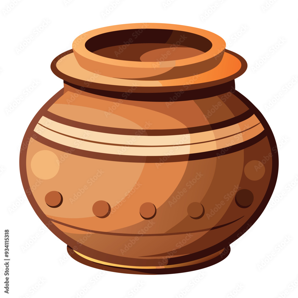 Old Clay Pot Vector Illustration Old Clay Pot Vector Illustration