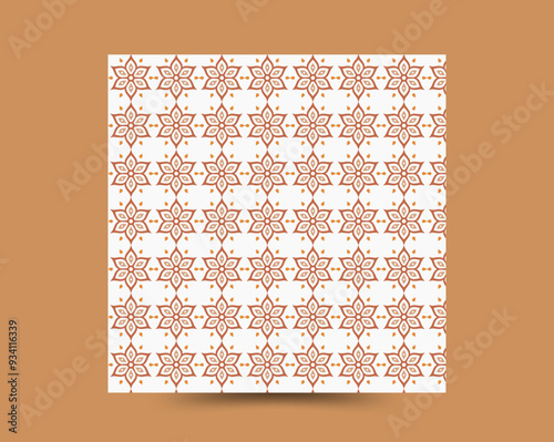 Stylish flower line pattern background