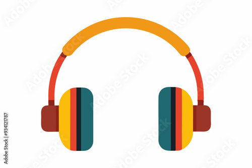 Headphones on a white background