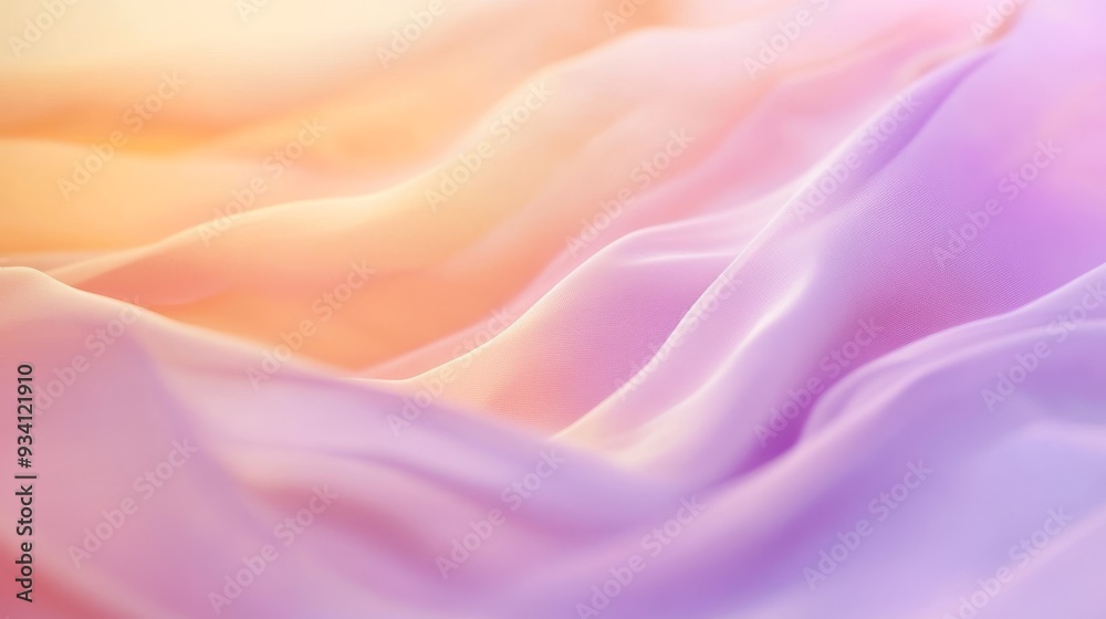 Obraz premium Subtle gradient background transitioning from soft peach to gentle lavender, creating a delicate and inviting appearance.