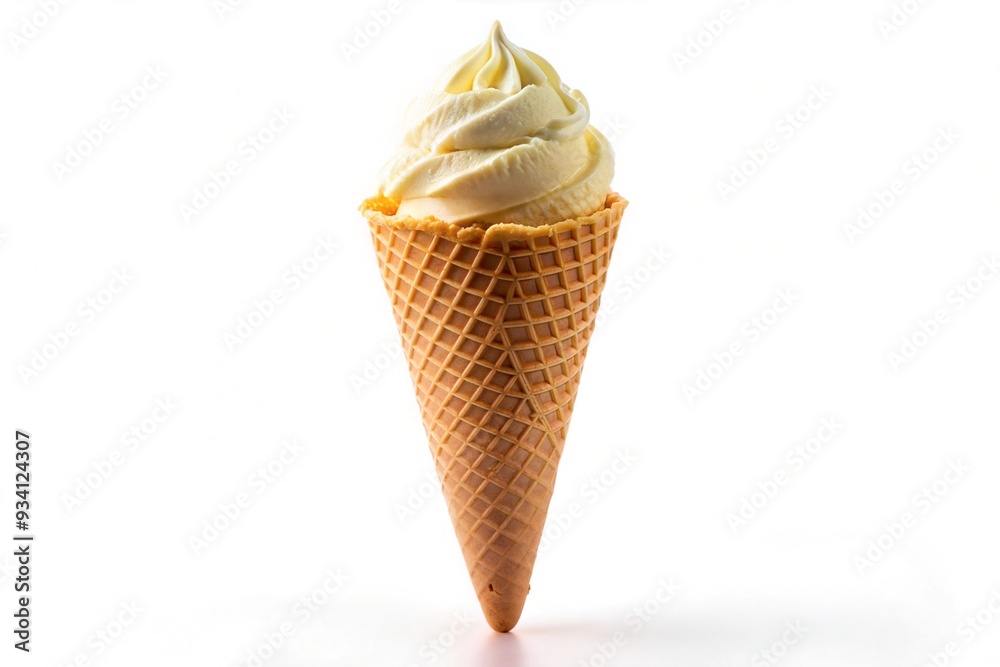 Ice cream cone isolated on a white background