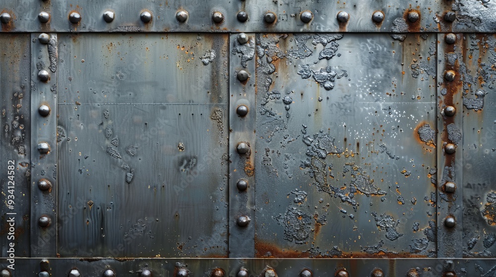 Rugged Metallic Texture with Rust and Rivets Rugged Metallic Texture with Rust and Rivets