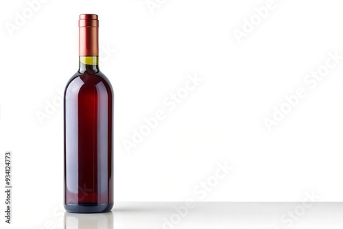 Generic wine bottle isolated on a white background