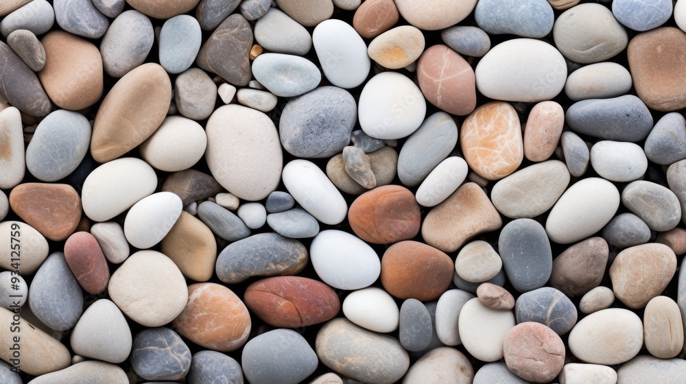 Multicolored Smooth Pebble Stones Texture Background Multicolored Smooth Pebble Stones Texture Background