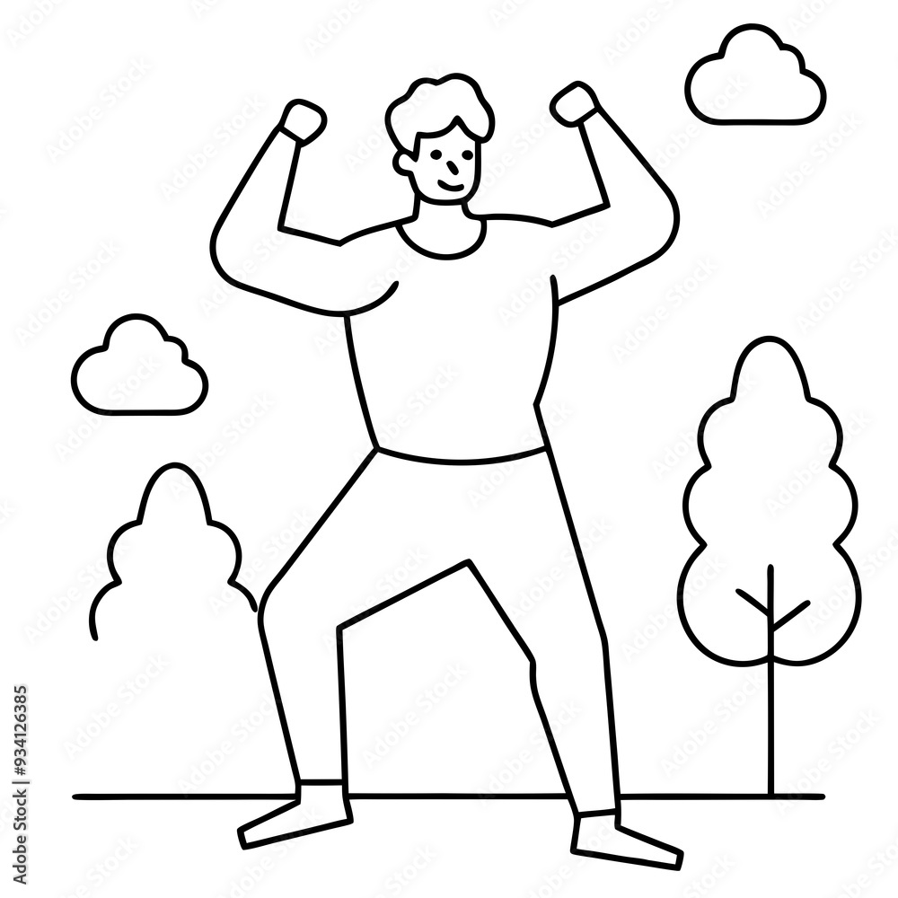 person line art person line art