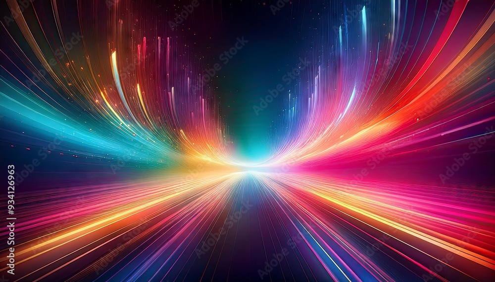 Obraz premium Modern Abstract Christmas Background with Colorful Light Streaks and Soft Gradients