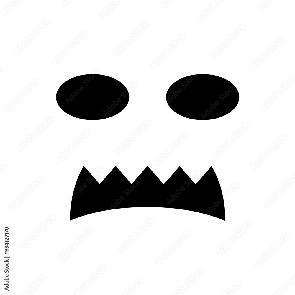 Halloween Monster Face Solid Icon Halloween Monster Face Solid Icon