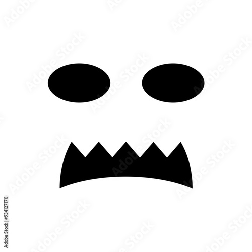 Halloween Monster Face Solid Icon