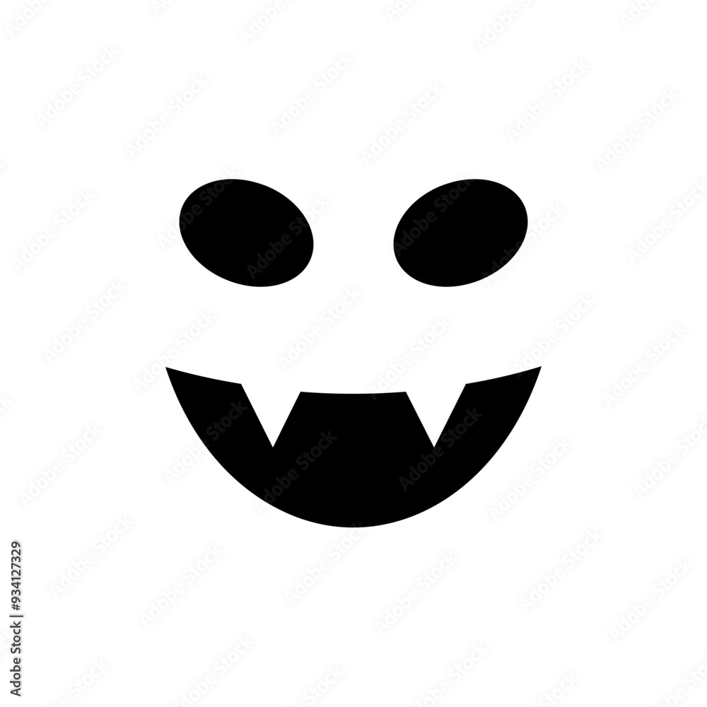 Obraz premium Halloween Monster Face Solid Icon