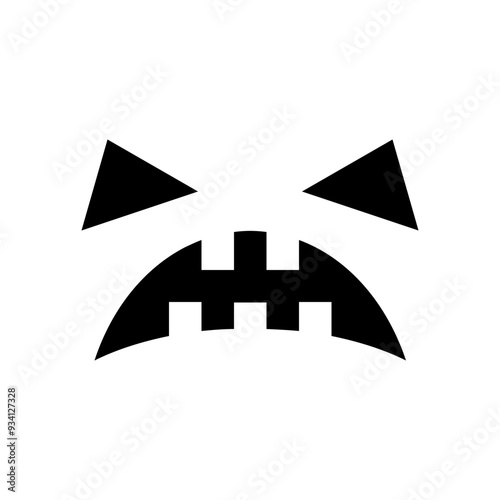 Halloween Monster Face Solid Icon