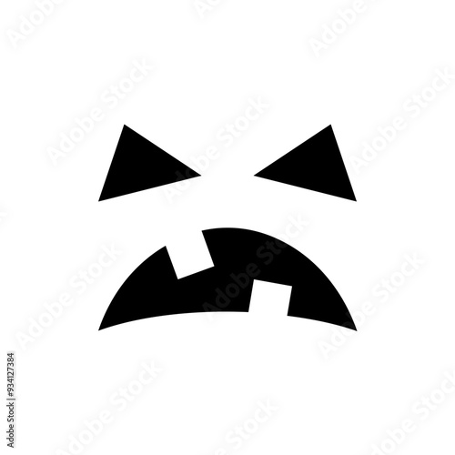 Halloween Monster Face Solid Icon