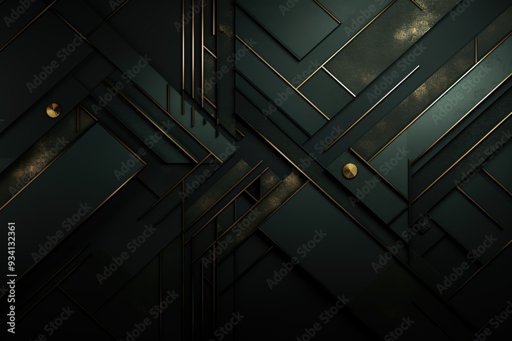 Abstract geometric pattern with gold accents. Abstract geometric pattern with gold accents.