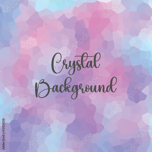 Abstract geometric background. Purple, pink and blue polygonal texture Background design. Pastel cute vector design template. Mosaic effect.