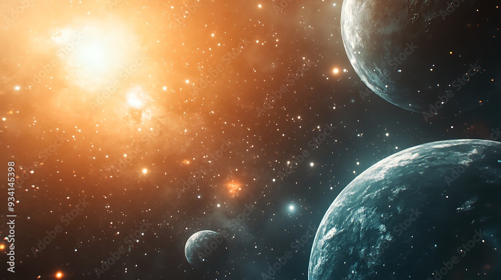 Obraz premium Space Exploration: A Stellar Encounter