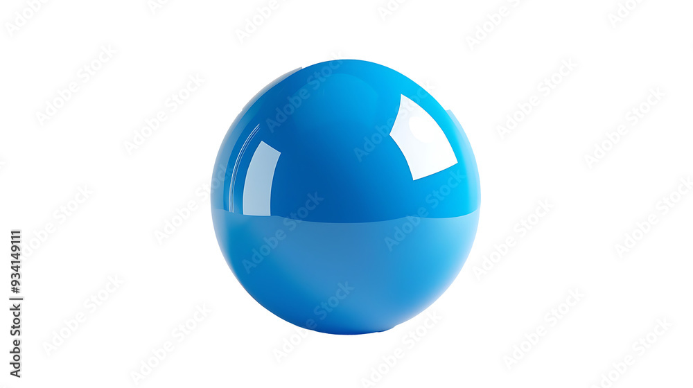 floated round blue ball isolate on withe background floated round blue ball isolate on withe background