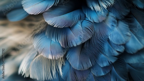A Close-Up of Blue Bird Fea...