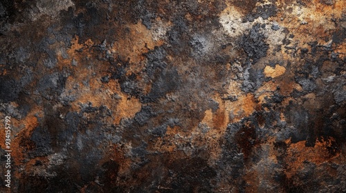 Abstract Textured Wall - Dark Brown and Black Paint, Abstract, Wall, Texture, Art