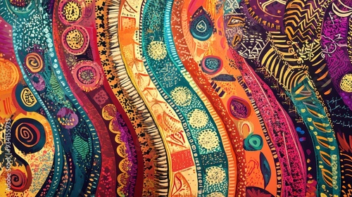 Abstract Wavy Pattern with ...