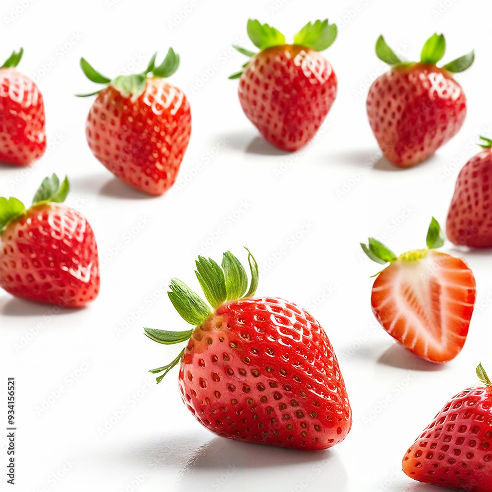 A vibrant and juicy strawberry, bursting with freshness and natural sweetness. A vibrant and juicy strawberry, bursting with freshness and natural sweetness.