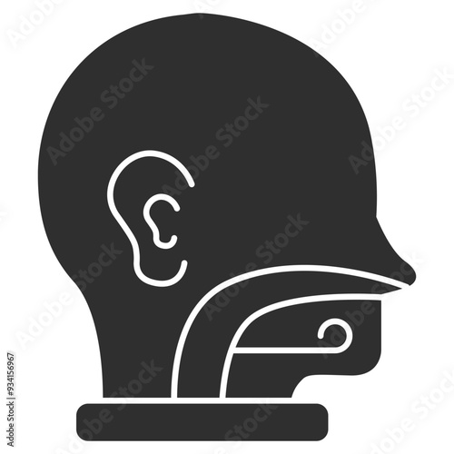 Ent Icon Design. Representing Ear. Nose. Throat. Otolaryngology. Vector icon.