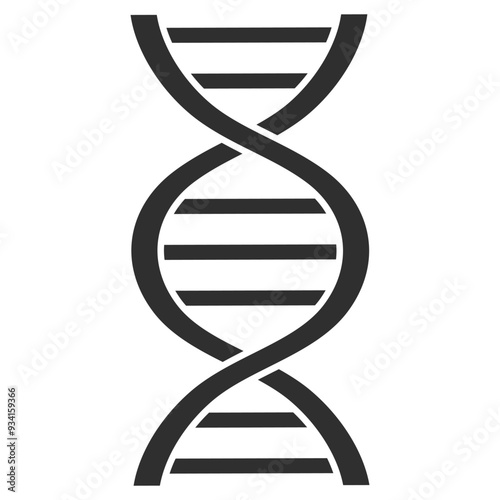 Genetics Icon Design. Representing Genetic Disorders. DNA. Heredity. Genetics. Vector icon.