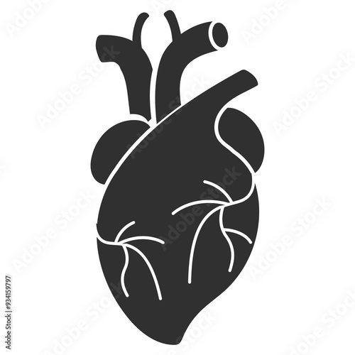 Cardiology Icon Design. Representing Heart. Cardiac Care. Cardiovascular. Health. Transparent PNG.