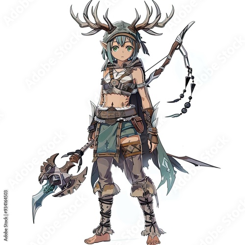 Anime Deer Warrior