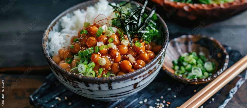 Sticky Natto Of Japanese Food Sticky Natto Of Japanese Food