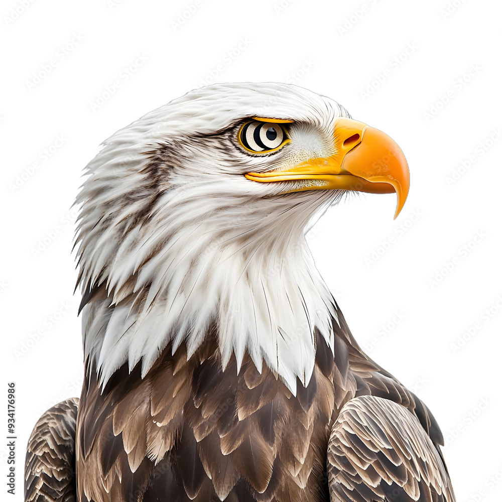 Obraz premium [Transparent Background PNG]Close Up Portrait of an American Bald Eagle