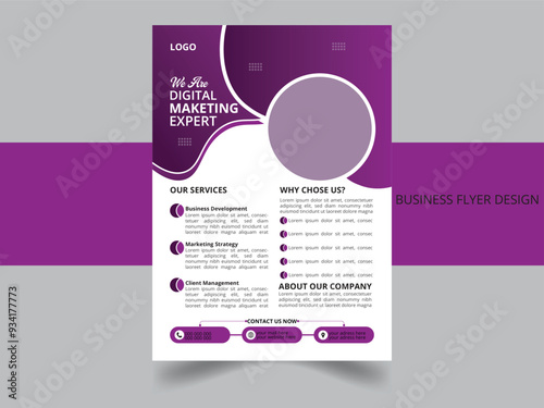 Corporate Business Flyer Design For Your Business. photo