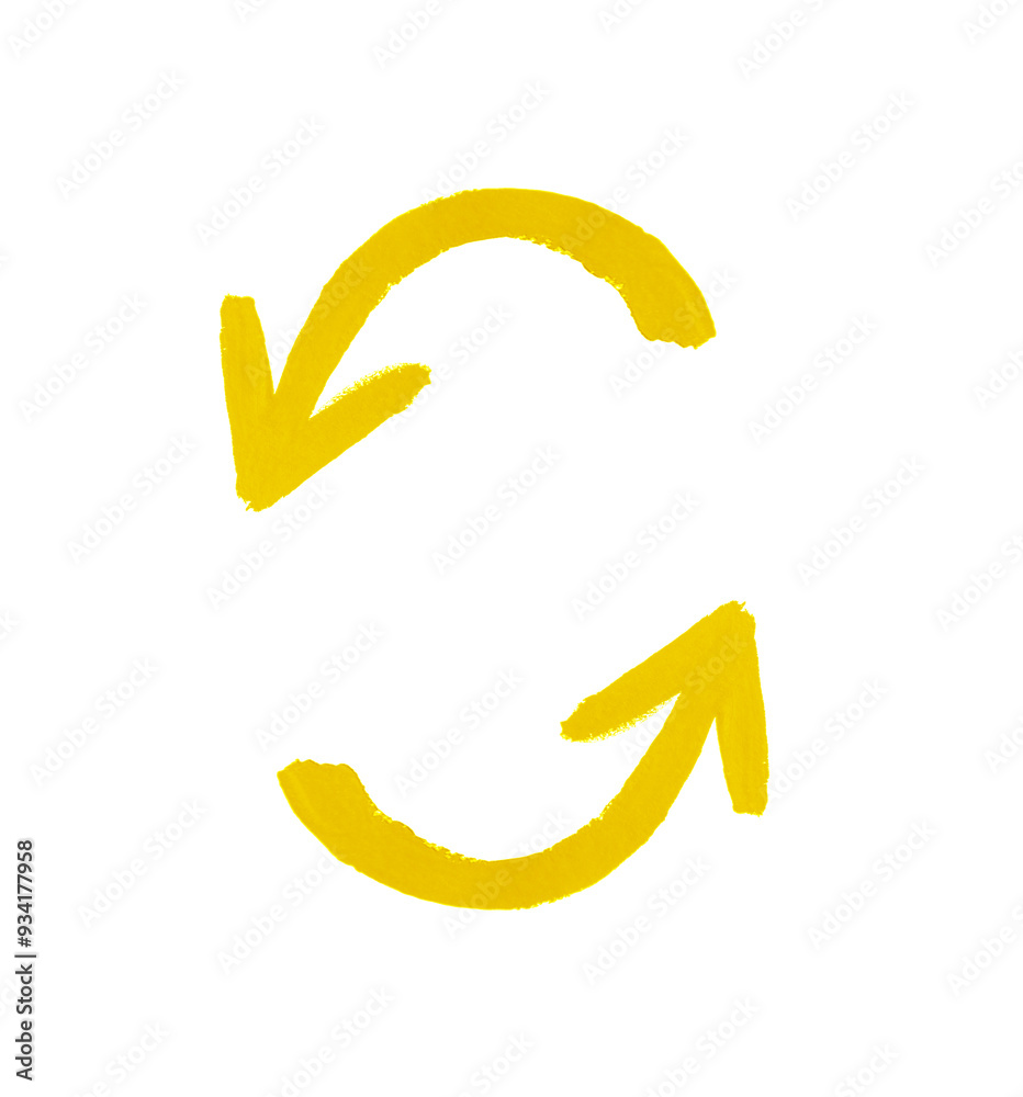 Naklejka premium Watercolor recycling sign isolated on white background.