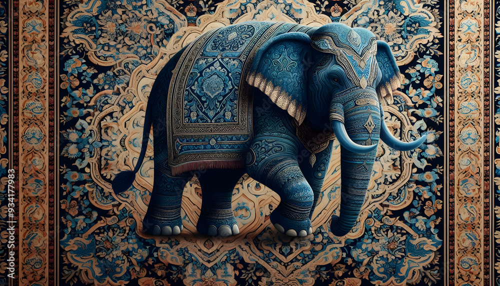 Fototapeta premium Picture of ancient Thai underwear with the legendary elephant pattern.