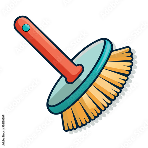 Scrubbing Brush Vector Illustration