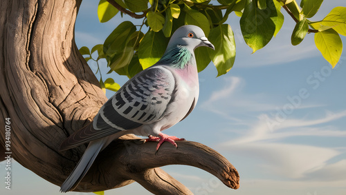 pigeon on a tree photo