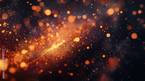 Glowing digital embers floating in a dark space, with sparks of light creating a futuristic and abstract look.