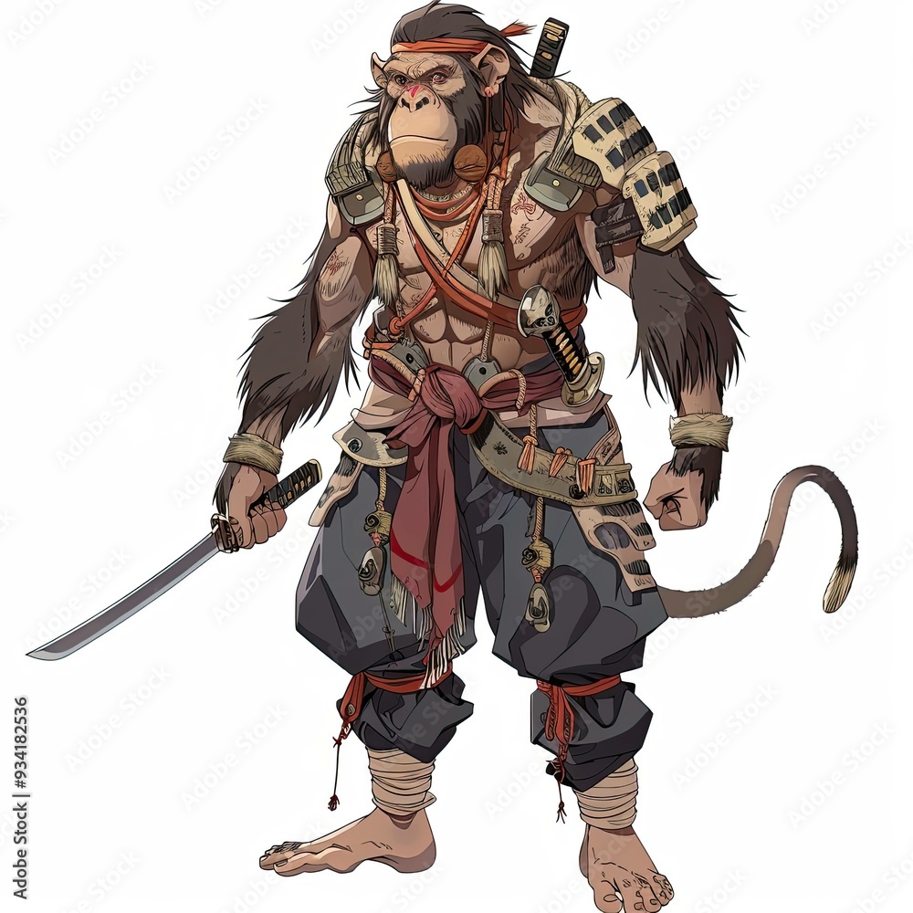 Obraz premium Anime Monkey Warrior