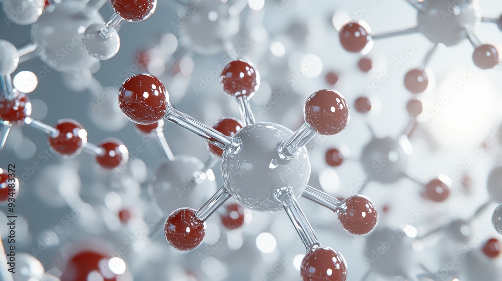 Close-up view of molecular structure showing bonds and atoms in vibrant colors. Ideal for concepts in chemistry and science. Close-up view of molecular structure showing bonds and atoms in vibrant colors. Ideal for concepts in chemistry and science.