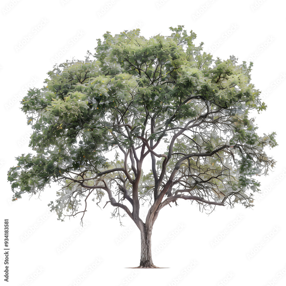 [Transparent Background PNG]Isolated Green Tree On White Background