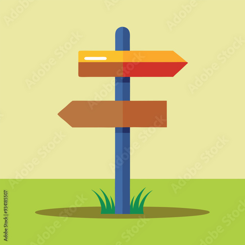 Sign Post Vector Illustration